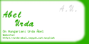 abel urda business card